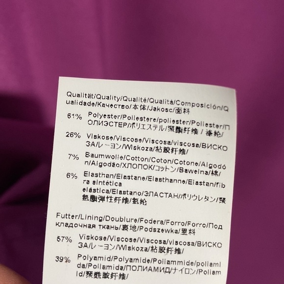 Boss Hugo Dress purple size 8 petite cap sleeve Danouk lined - Picture 6 of 12